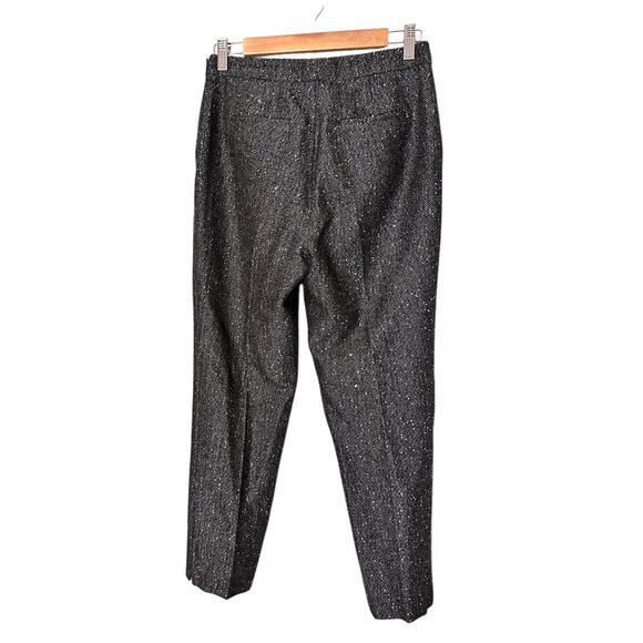 J.Crew Martie Black and Silver Sparkle Wool Blend Pants Size 4 - Picture 3 of 9